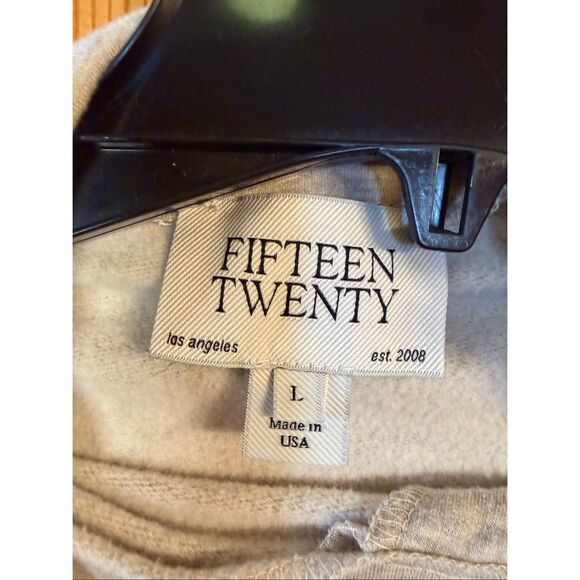 Fifteen Twenty Asymmetrical Button Collar Mock Neck Sweater Size Large (6940)